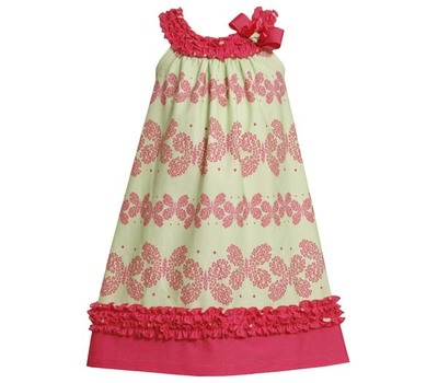 BONNIE JEAN TODDLER GREEN SLEEVELESS DRESS WITH BUTTERFLY PRINT